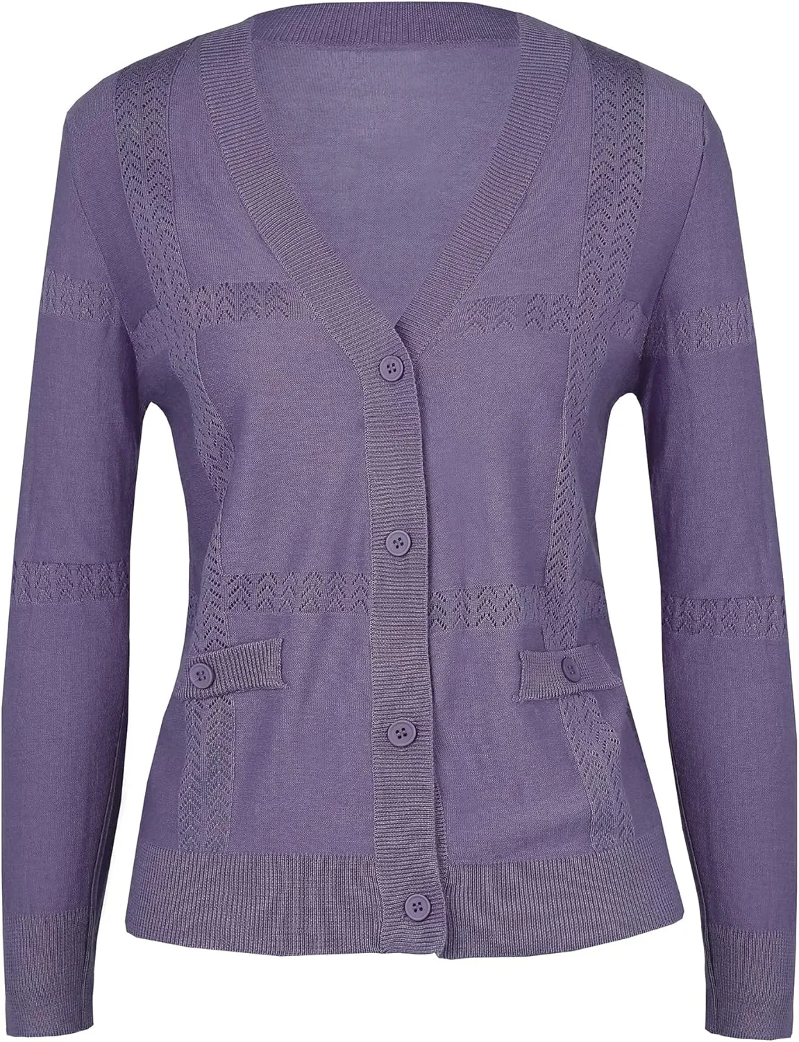 Women's Lightweight Vee V Neck Soft DrapeKnit Cardigan Sweaters