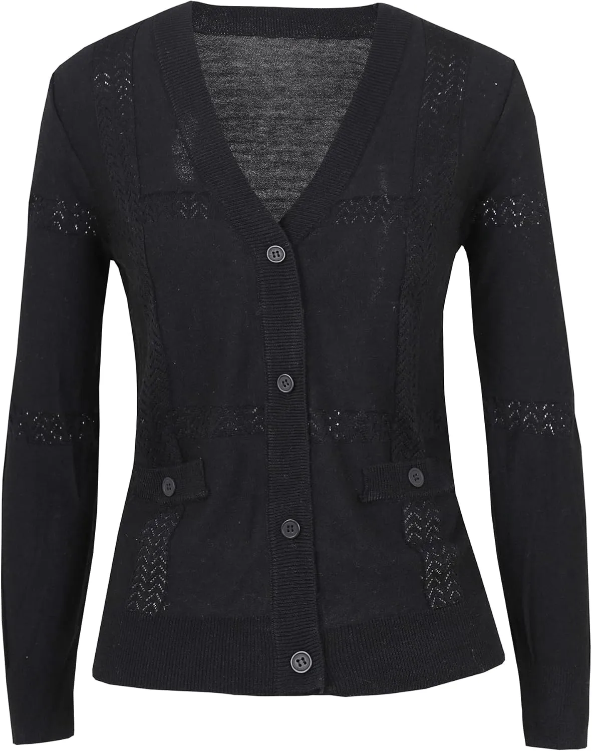 Women's Lightweight Vee V Neck Soft DrapeKnit Cardigan Sweaters