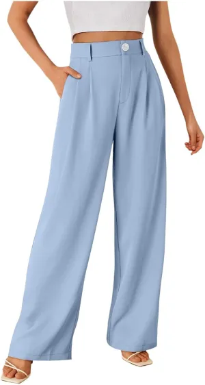 Womens Linen Blend Summer Fashion Pants Low Waist Lounge Pants Plus Size Trousers Work Business