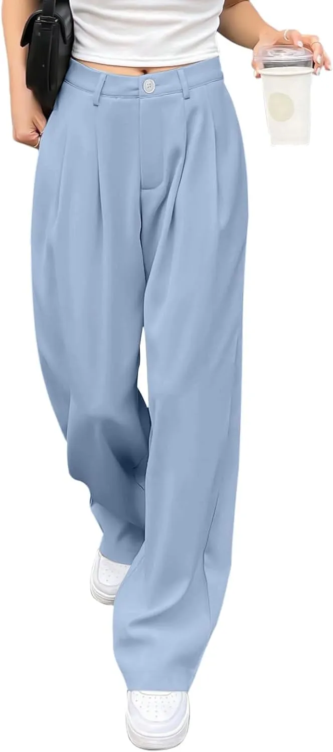 Womens Linen Blend Summer Fashion Pants Low Waist Lounge Pants Plus Size Trousers Work Business