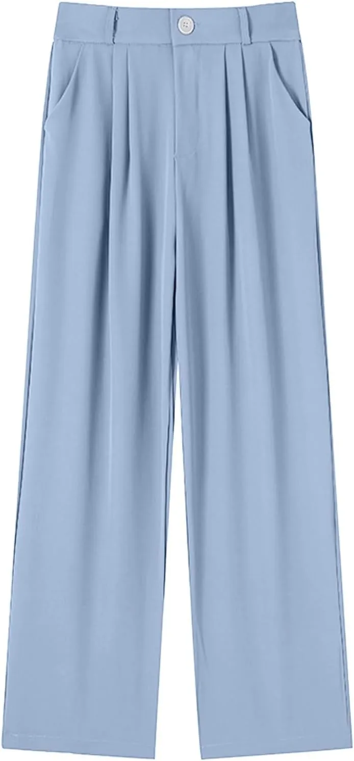 Womens Linen Blend Summer Fashion Pants Low Waist Lounge Pants Plus Size Trousers Work Business