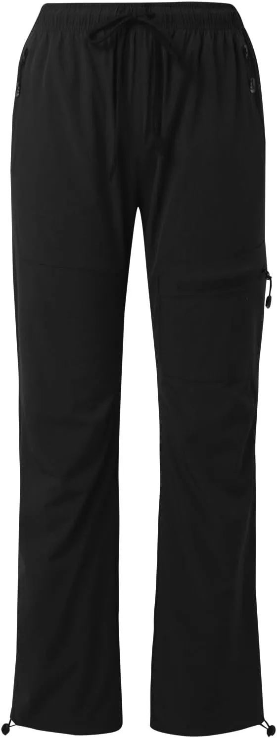 Womens Linen Blend Summer Floral Palazzo Pants Elastic Waisted Stretchy Loose Fit Pant Trousers Vacation