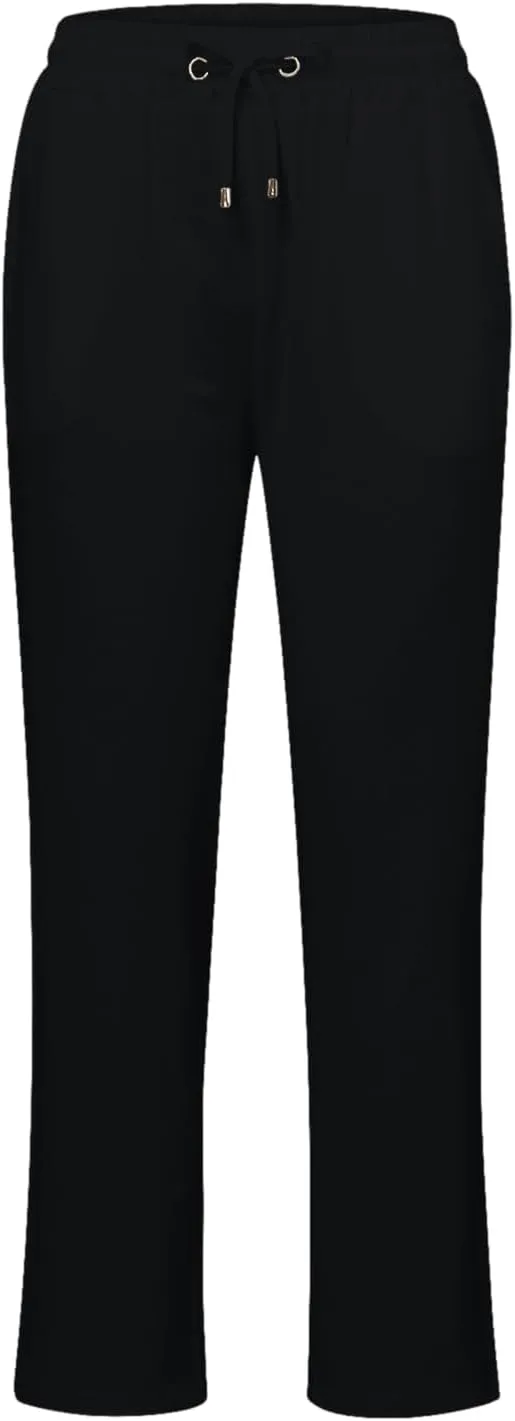 Women's Linen Summer Boho Pant Trousers Elastic Waisted Bootcut Slim Fit Pant Trousers Work Business