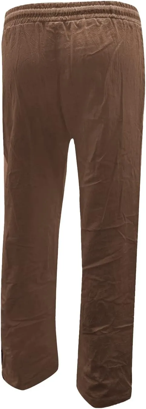 Womens Linen Summer Trendy Palazzo Lounge Pants Elastic Waisted Bootcut Plus Size Palazzo Lounge Pants