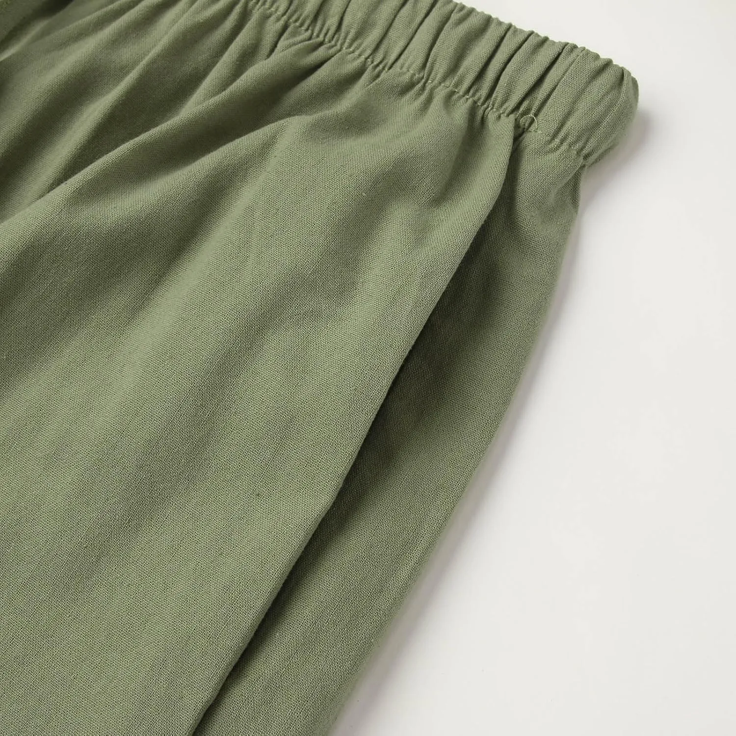 Womens Linen Summer Trendy Palazzo Lounge Pants Elastic Waisted Bootcut Plus Size Palazzo Lounge Pants