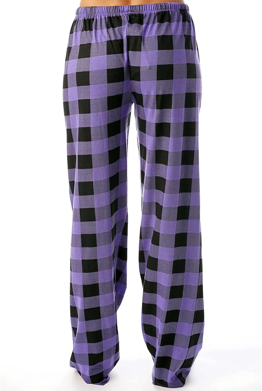 Womens Pajamas Pants 2025 Lounge Cute Plaid Pants Soft Comfy Drawstring Wide Leg Trousers Bell Bottom Sleep Clothing