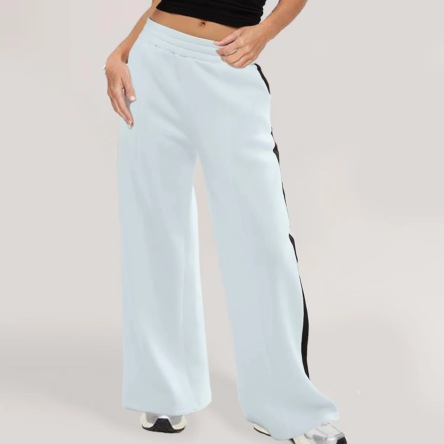 Women's Pants Baggy Sweatpants Wide Leg High Waist Sweatpants Casual Palazzo Pants Plus Size Loose Trousers Comfy Pant