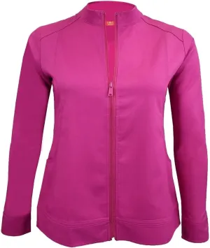 Women's Ultra Soft Front Zip Warm-Up Scrub Jacket