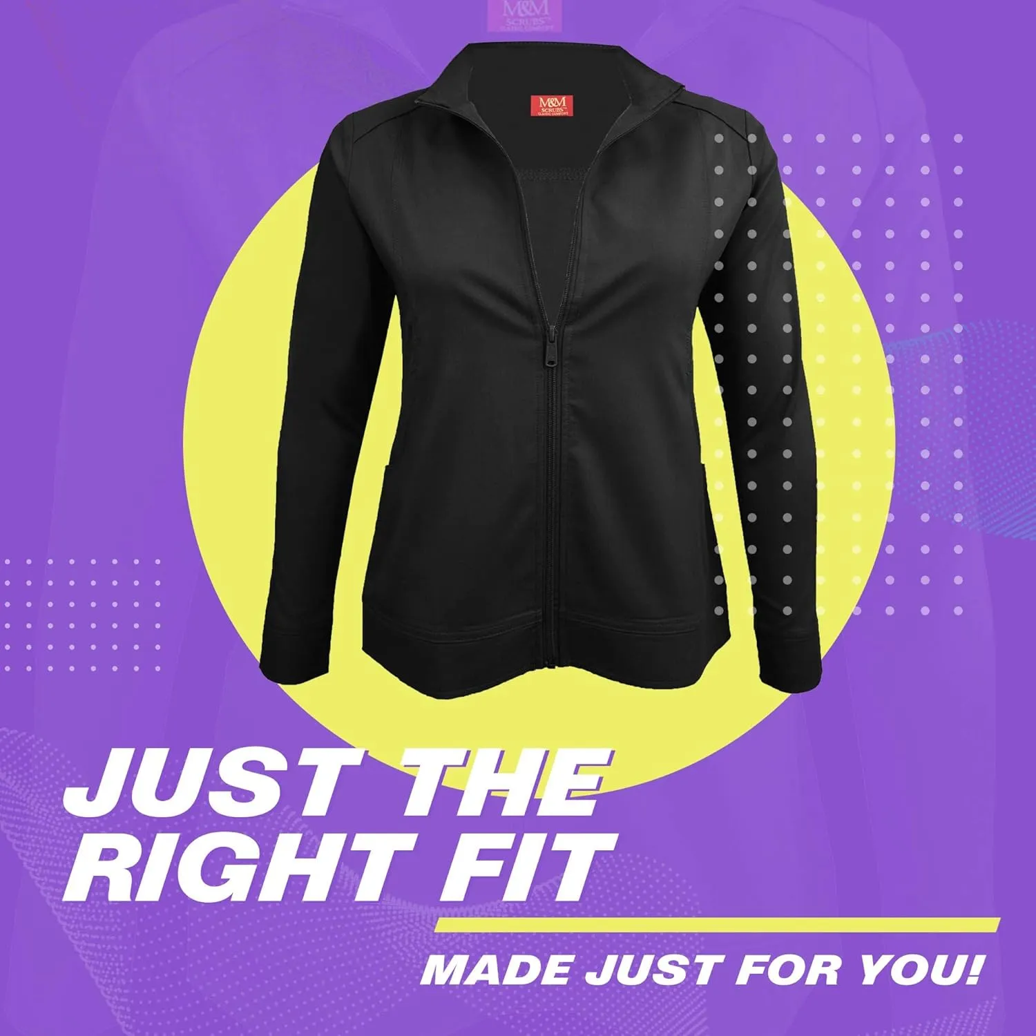 Women's Ultra Soft Front Zip Warm-Up Scrub Jacket