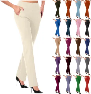 Womens Work Pants High 2024 High Waist Dress Pant Casual 4 Ways Stretch Yoga Pants Comfy Workout Business Pants
