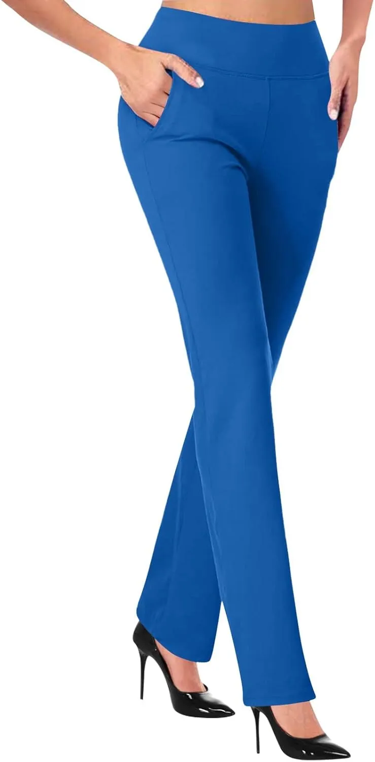 Work Pants Women High Waist Dress Pant 2025 Business Casual Outfits 4 Way Stretch Bootleg Yoga Pants Workout Slacks