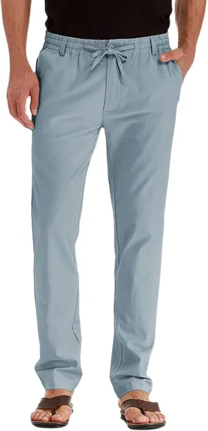 XUETON Mens Business Casual Work Office Work Suit Pants Slim Fit Formal Dress Casual Pants Expandable Waist Stretch Flat-Front Chino Golf Pants Straight Leg Pencil Tapered Ankle Pants Blue