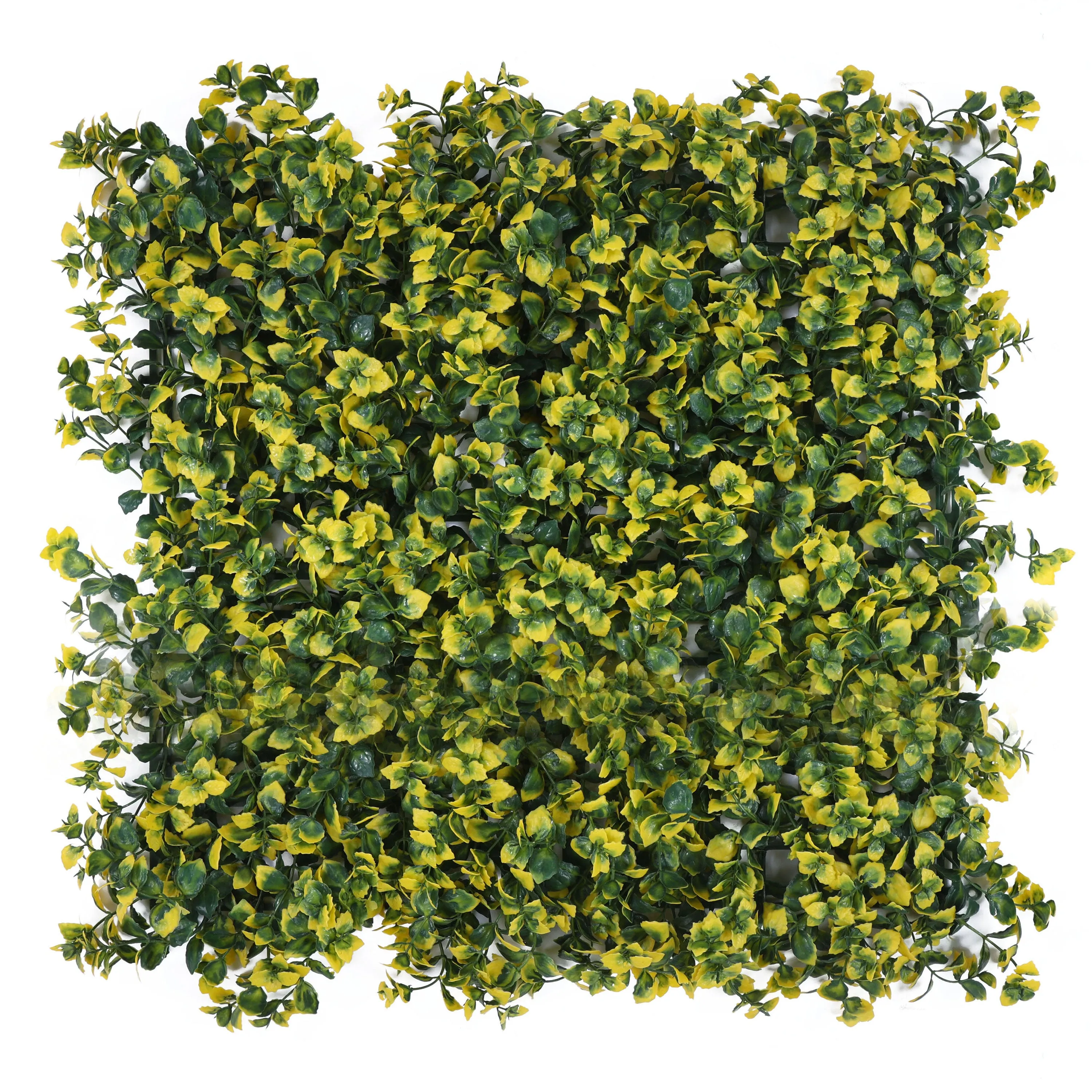 Yellow and Green Mix Shade Leaves Vertical Garden Wall Tile (Size: 50cm x 50cm, Pack of 1)