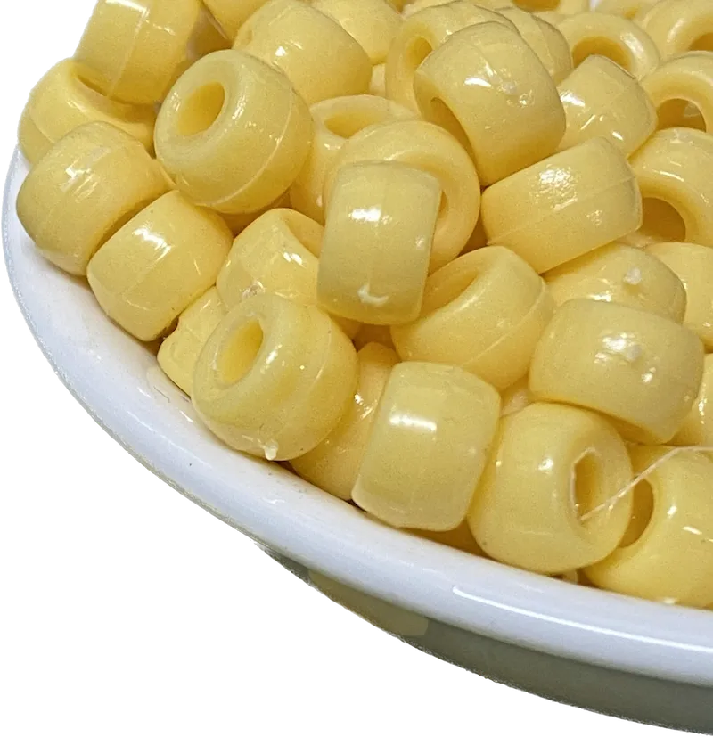Yellow Opaque - Acrylic Pony Beads