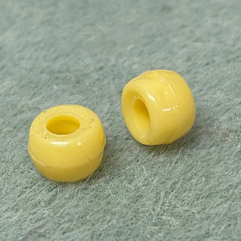 Yellow Opaque - Acrylic Pony Beads