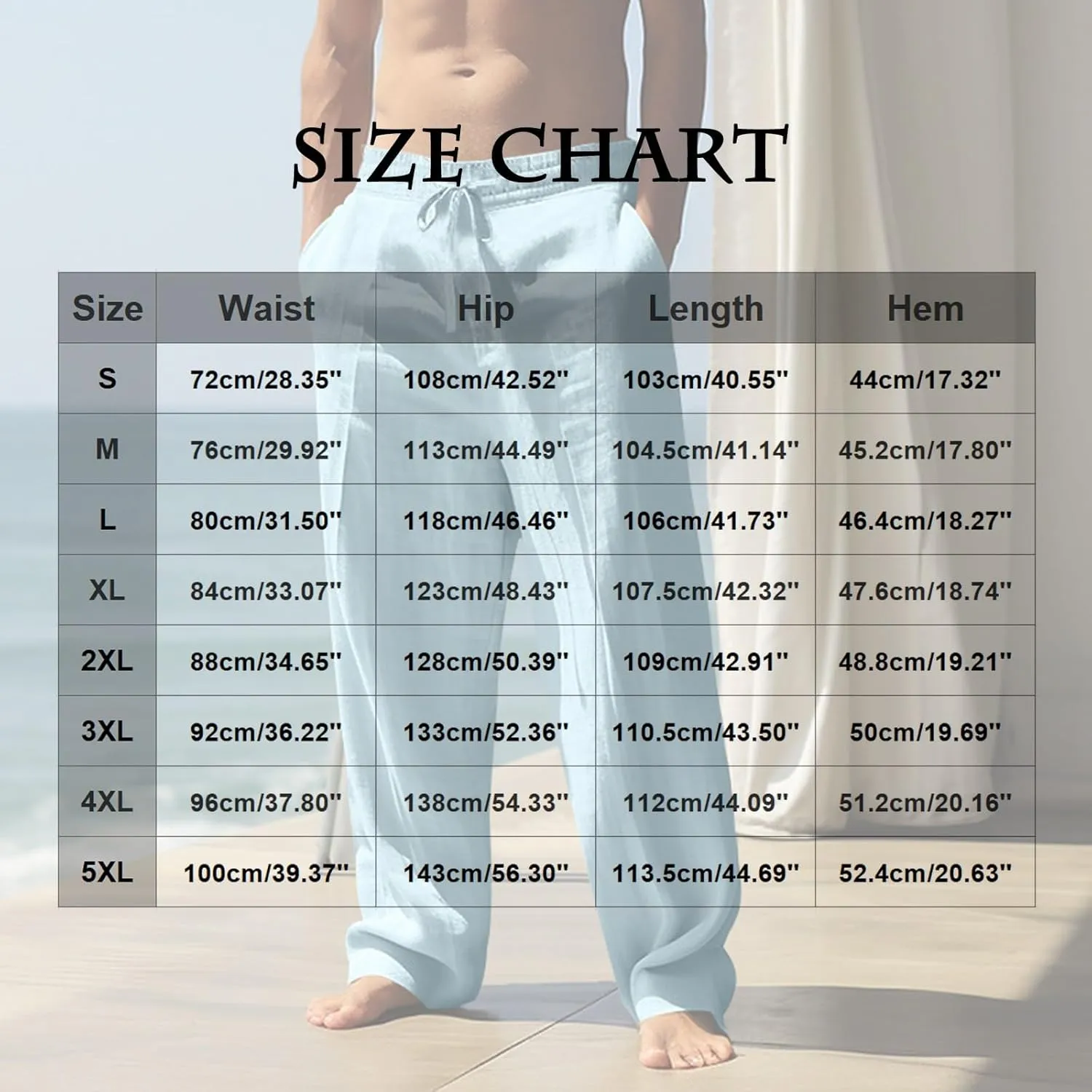 ZYXTIM Hawaiian Beach Summer Pants for Men Cute Graphic Straight Leg Fashion Travel Casual Trousers Loose Comfy Loungewear